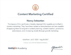 HubSpot certification on top digital marketing consultant in pathanamthitta